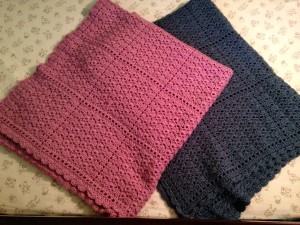 Beautiful blankets made by Dave's mother