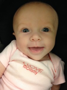 Audrey smiling in the hospital